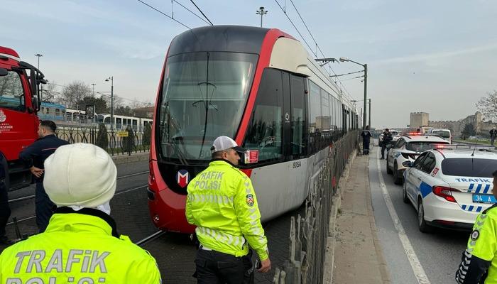 İstanbul'da korkunç ölüm!  Tramvayın çarptığı kişi hayatını kaybetti