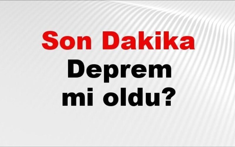 Son dakika Antalya'da deprem mi oldu? Az önce deprem Antalya'da nerede oldu? Antalya deprem Kandilli ve AFAD son depremler listesi 09 Haziran 2026